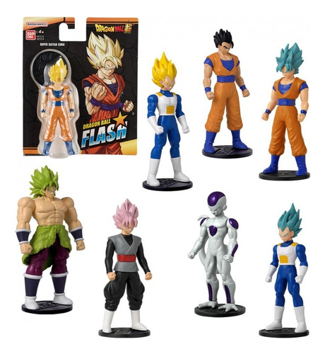 Figuras Dragon Ball Con Base Blue Goku, Blue Vegetta Bandai