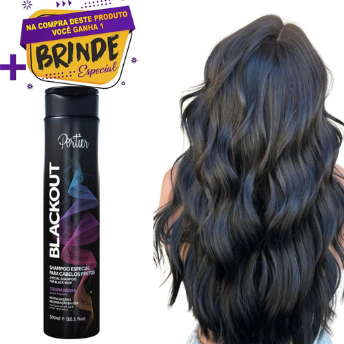 Portier Shampoo Blackout 300ml Original + Brinde!