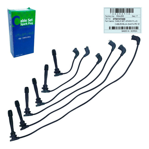 Imagen 3 de 10 de Cables Bujias Santa Fe Gold 2.7 2001 2002 2003 Original