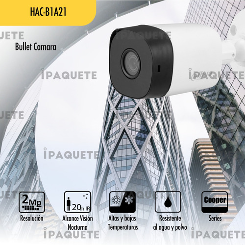 Imagen 3 de 10 de Kit Camaras Seguridad Dahua Dvr Hdd Balun Conector + Fuente