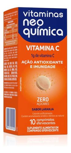 Vitamina C 10 Comprimidos Efervescentes Neo Quimica 