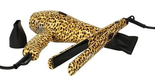 Imagen 3 de 6 de Kit Secador De Pelo +planchita Duga Animal Print Profesional