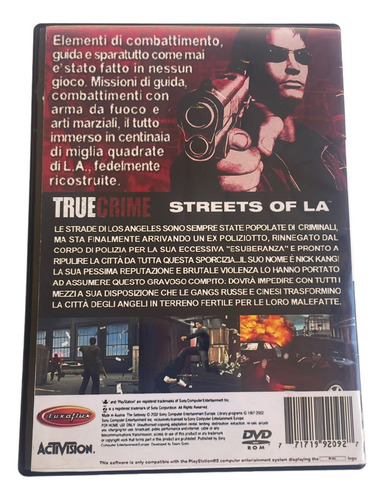 Jogo True Crime Streets Of La Play 2 Pt/br Com Capa E Pôster