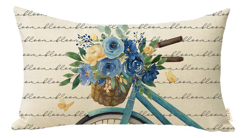 Fjfz Funda Almohada Decorativa Lumbar Para Bicicleta Verano
