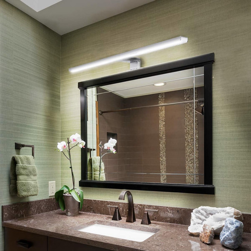 Fore type burst Bungalow Luminária Led Banheiro Parede Aço Inox Espelho Parede 60 Cm | Parcelamento  sem juros