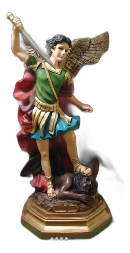 San Miguel Arcángel, Figura De Resina, 61cm X 38cm X 21cm