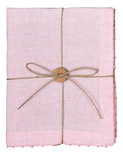 Jg De 02 Guardanapos Em Tecido 45x45cm Rosa - L'hermitage