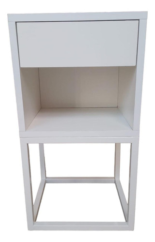 Mesa De Luz Roma Base Hierro Y Melamina C/cajon 35x30x66h 