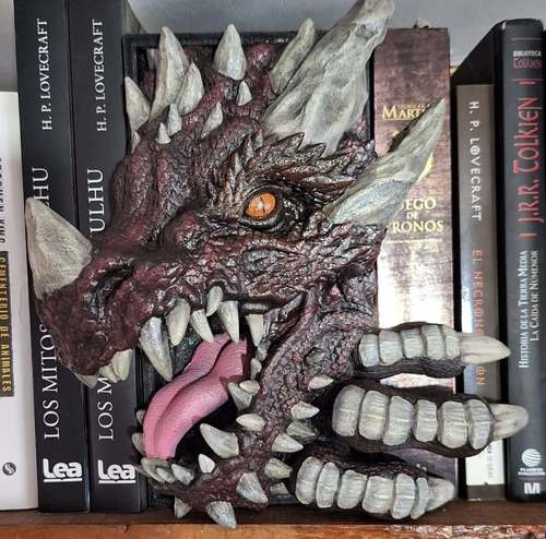 Book Nook - Sujeta Libros - Varios Modelos! 15cm Aprox Cabeza De Dragón