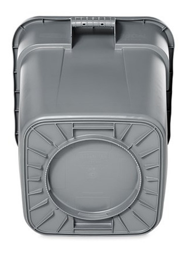 Rubbermaid® Cesto Bote De Basura Cuadrado, 106 Lts C/ Asas Color Gris