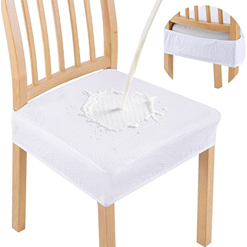 Fundas Impermeables Sillas De Comedor, Pack De 6, Blanc...