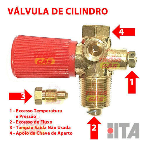 Imagem 2 de 6 de Melhor Válvula Cilindro Aprovada Inmetro Segurança Gnv Ita