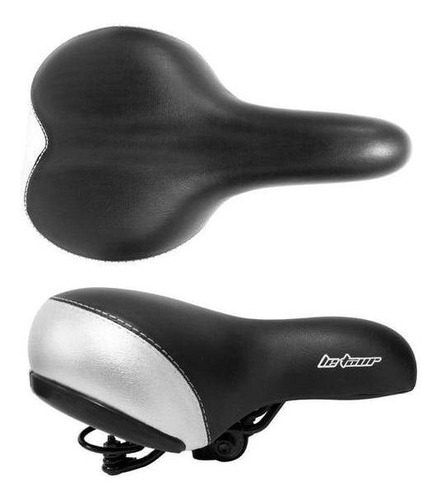 Sillin Ancho Le Tour Negro Con Resortes Jk/bicicleta