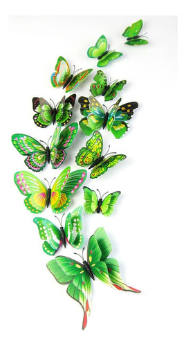2x 12 Piezas En Superficie 3d Diy Etiqueta De Mariposas Arte