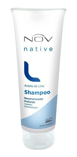Shampoo Nov Aceite De Lino Cabellos Deshidratados X 240 Ml