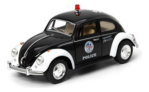 Volkswagen Beetle 1967 Policia.escala 1:32 Kinsmart (12cms)