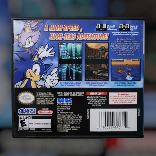 Sonic Rush Adventure - Nintendo Ds (original) (Usado)
