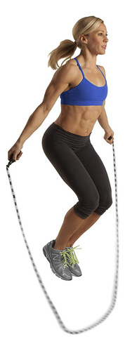 Gofit Adjustable, Segmented, Beaded Jump Rope, Black Gf-br
