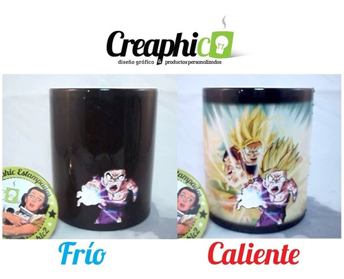 Tazón Dragon Ball, Tazón Mágico, Cambian Con Agua Caliente