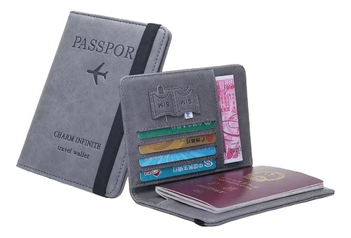 Porta Pasaporte Porta Documentos Billetera Proteccion Rfid