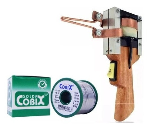 Kit Solda Pistola 750w 220v + Pontera + Estanho Cobix Verde