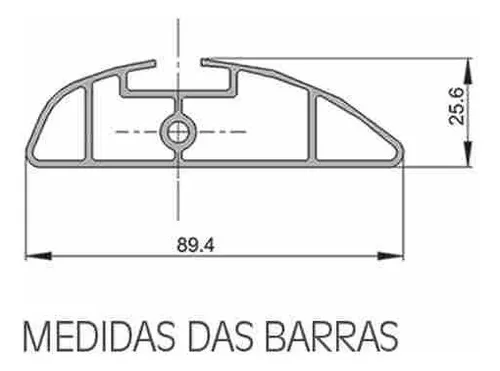 Rack de Teto Eqmax New Wave para Gol GIV 2P e 4p 06-14