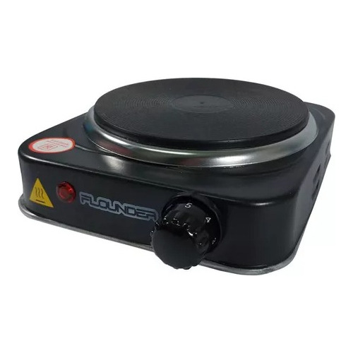 Anafe Eléctrico Flounder 1 Hornalla Potencia 1000w 220v Color Negro