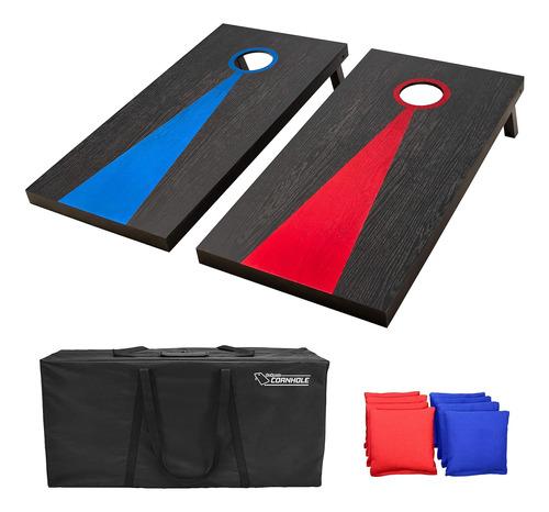 Juego De Cornhole De Madera Premium De Tamaño Reglamen...