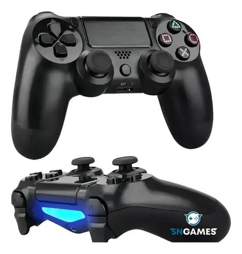 Controle Compatível Ps4 Pc Bluetooth Touch Tv Gamer Preto Sngames