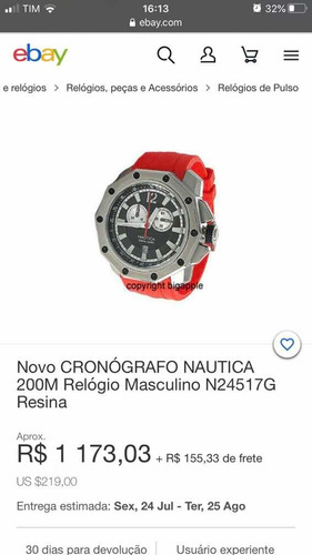 Relógio Nautica 200m N24517