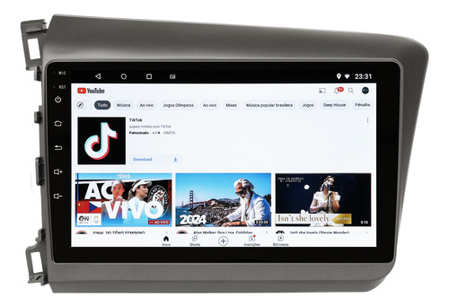 Multimidia Lelong Civic G9 2012 2013 2014 Android 14 Carplay
