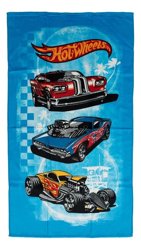 Toalha de Praia Banho Hot Wheels Aveludada Algodão Dohler