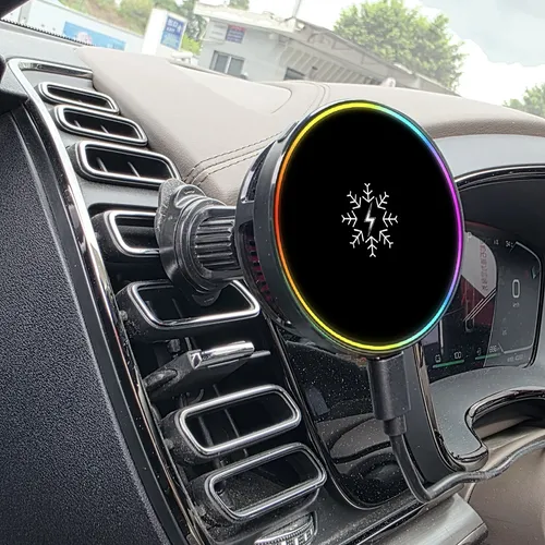 Suporte Magnético Veicular Com Resfriamento Rotação 360° Preto