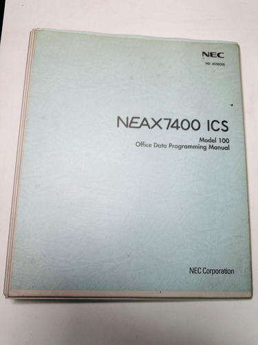 Manual Programacion Central Nec 7400 Ics Central Telefonica (Usado)