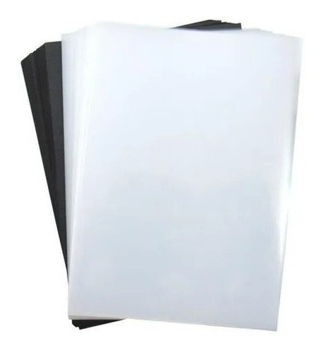 Kit Capa Encadernação A4 - Preta Couro + Cristal Line 50un