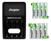 Comprar Cargador Pilas Baterías Energizer + 4 Pilas Aa + 4 Pilas Aaa