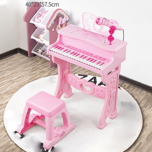 Taburete Y Piano Electrónico Multifuncional Para Niños Con