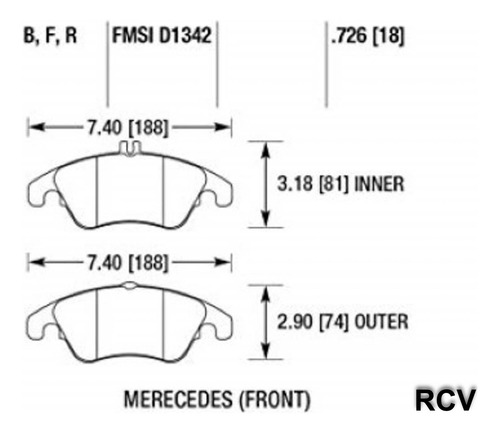 Balatas Disco  Delantera Para Mercedes Benz C300   2010