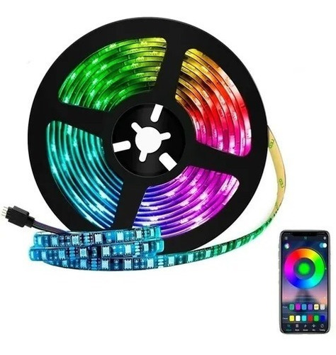 Cinta Luces Led Tira Rgb 5m Bluetooth Variedad Colores Usb