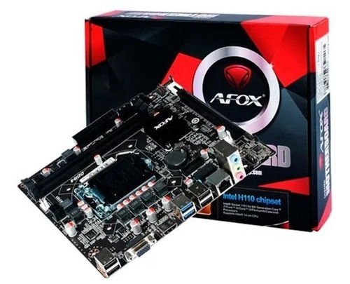 Placa Mãe Intel Afox H110 Ddr4 Usb 3.0 Vga/hdmi 1151 Ma4