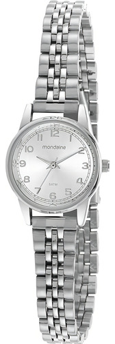 Kit Relógio Mondaine Feminino Prata Colar Brincos 32425l0mvne2k1