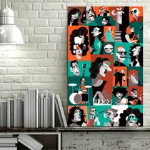 Comprar Cuadro Decorativo Musica Cantantes Rock Nacional (80x50 Cm)