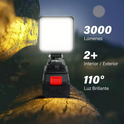 Linterna Lamparas Led Recargable Luz Trabajo Y Camping 4inch 3,000 Lm