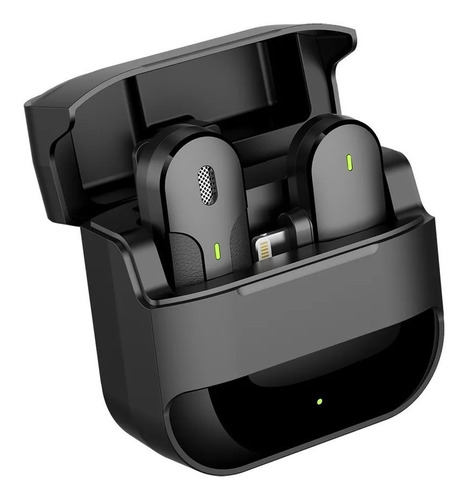 Imagen 2 de 9 de Microfono Inalambrico De Solapa Para iPhone Con Estuche