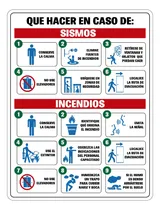 Comprar Señalamiento Letrero Sismos E Incendios 30x40 Cm