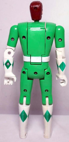 Boneco Power Rangers Verde Vira Cabeça Gigante 20cm (Usado)