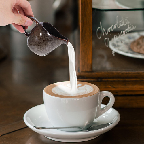 Jarra De Cerámica Para Crema Con Mango Y Pico Para Café Y Le