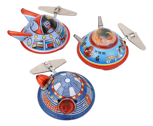 Juguete Vintage Wind Up Spacecraft Coleccionable Clockwork S