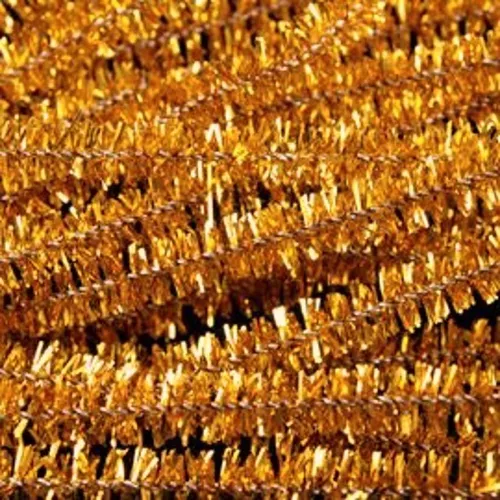 Limpia Pipas Chenile Metalico Oro Dorado 100 Piezas