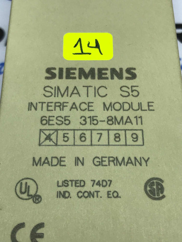 Siemens Simatic S5 6es5 315-8ma11 Mod Interfaz 6es5315-8ma11